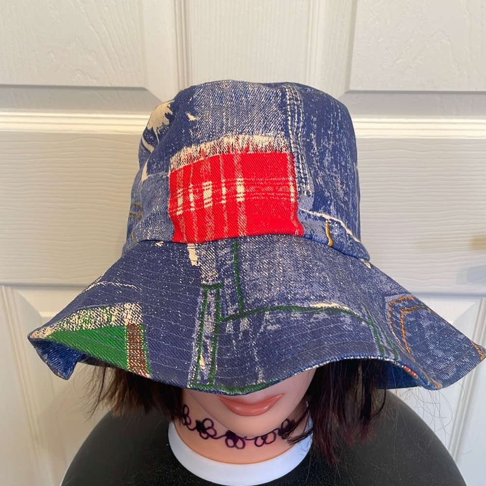 💙Funky Colourful VTG flop hat